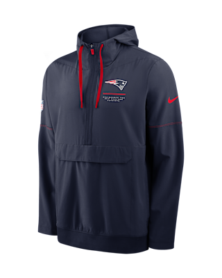 M 新品 NIKE×NFL New England Patriots ジャージ New England Patriots Sideline Anorak Men's Nike NFL 1/2-Zip Hooded